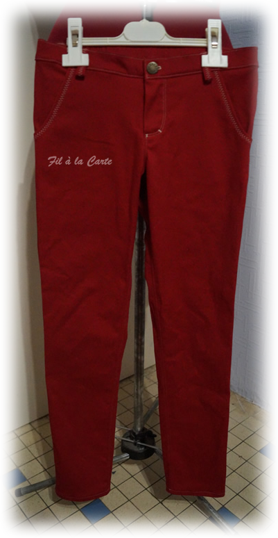 Jeans rouge 9ans+