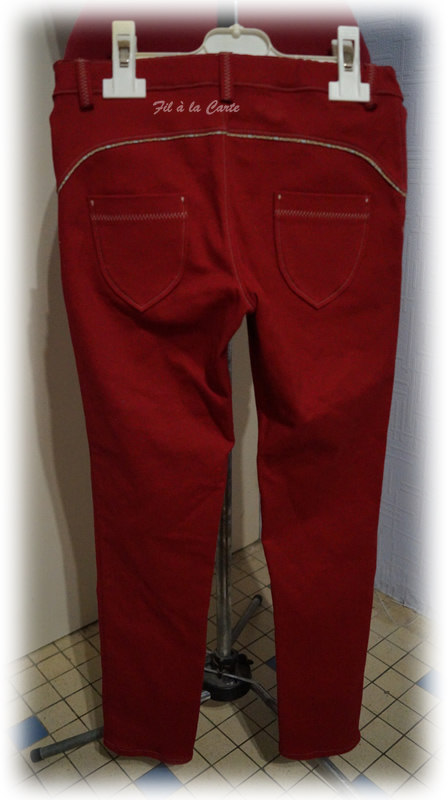 Jeans rouge 9ans+3