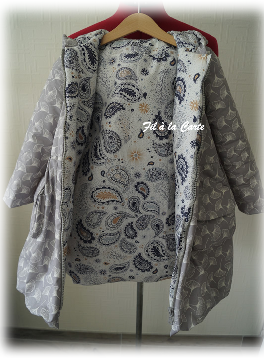 Manteau hiver gris gincko 7a6