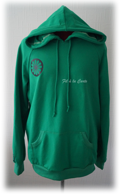 Sweat vert flexé homme