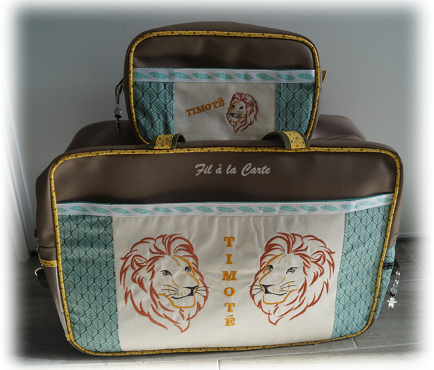 Sac voyage trousse lions