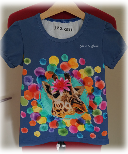 Tee shirt profils animaux 122 cm