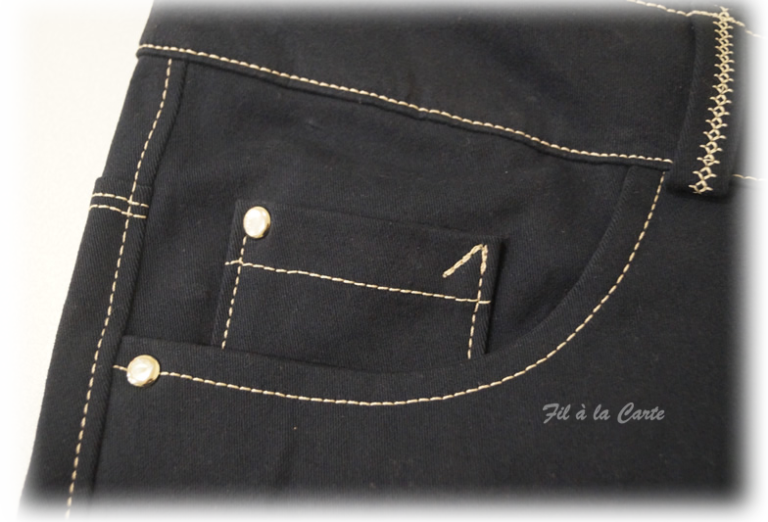 Jeans bleu marine et noir femme7