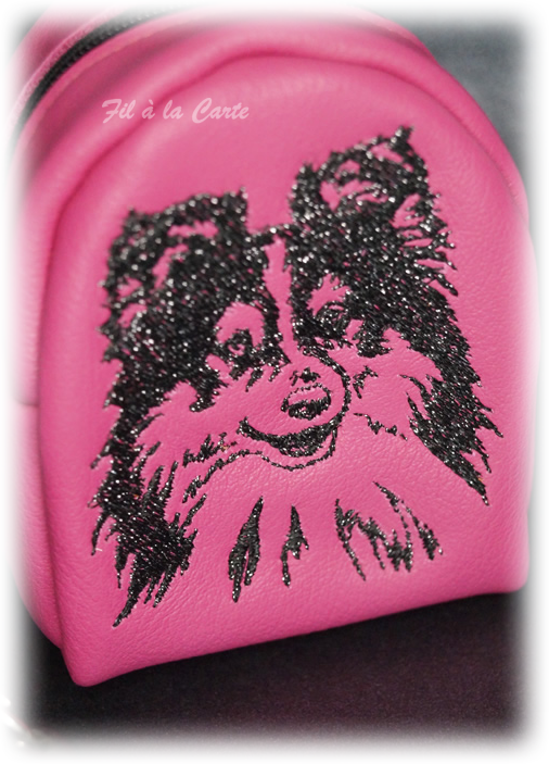 Mini sac Shetland fushia noir paillettes2