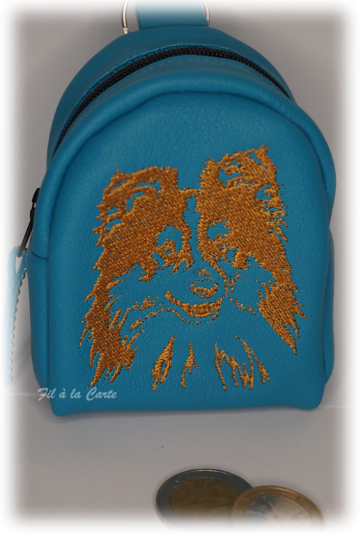 Mini sac Shetland turquoise fauve