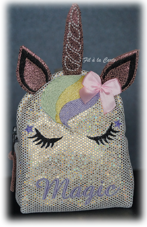 Mini sac licorne paillettes