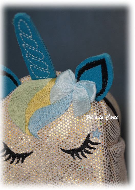 Mini sac licorne bleue2