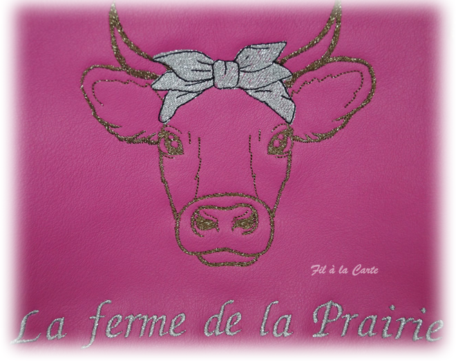 Trousse plate vachette rose2