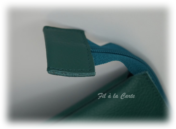 Trousse plate vachette verte3