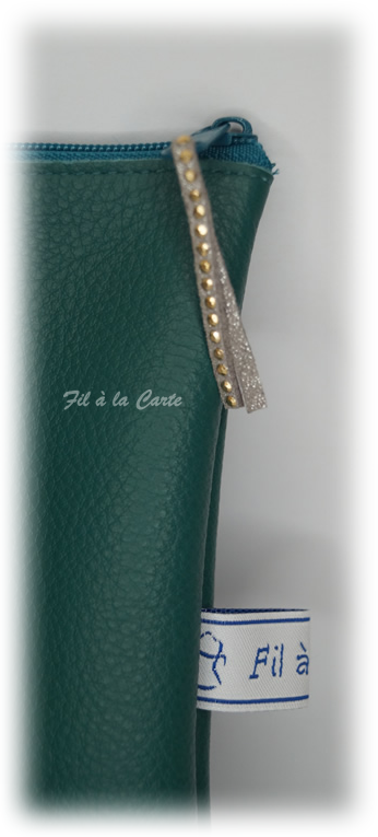 Trousse plate vachette verte4