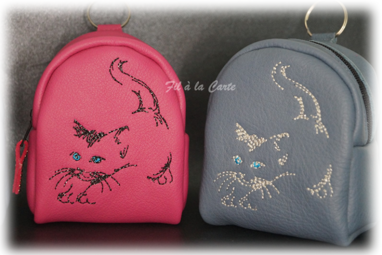 Mini sac chat rose bleu gris3