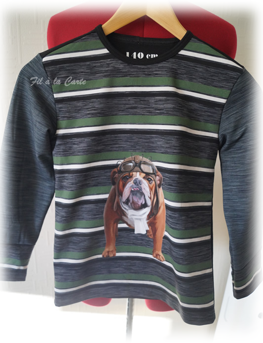 Tee shirt bouledogue 140 cm