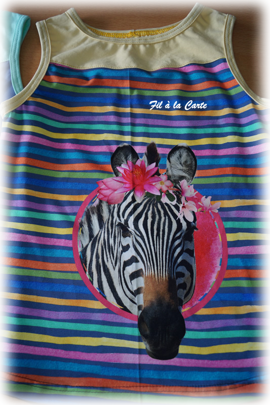 Ensemble short débardeur girafe 140cm4