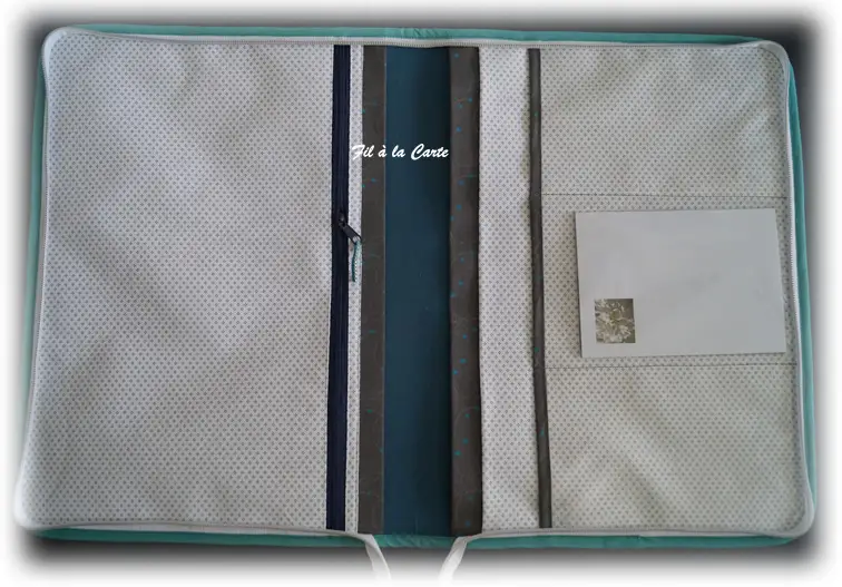 Pochette organiseur maxi lilas blanc5
